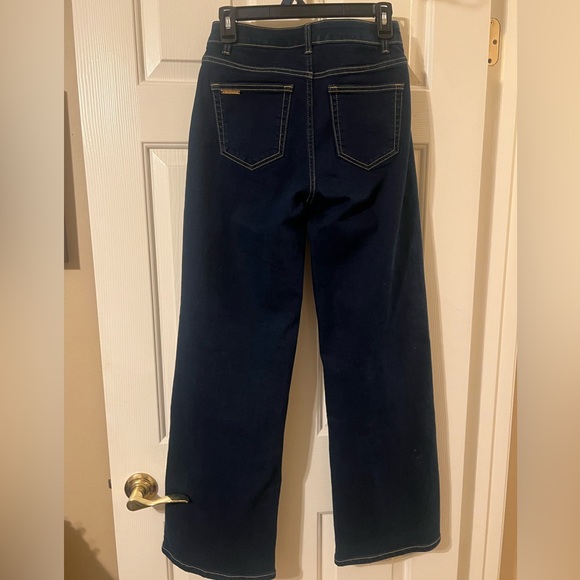 NWOT Michael Kors Women's Dark Blue Flare Jeans Size 2 - Picture 2 of 6